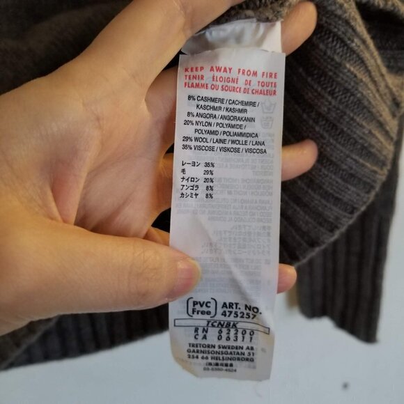 Tretorn Wool Cashmere Long Sleeve Knit Sweater XS - Picture 8 of 10